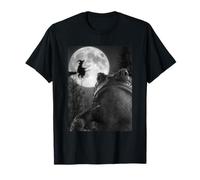 Funny Toad Selfie Luna Llena Bosque de Brujas Volador Halloween Camiseta