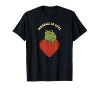 Funny Toadally In Love Pun Cute Grumpy Frog Heart Art Camiseta