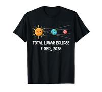 Funny Total Lunar Eclipse Kawaii Cute Blood Moon 7 Sep 2025 Camiseta