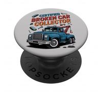 Funny Tow Truck Driver Certified Broken Car Collector PopSockets PopGrip Adhesivo