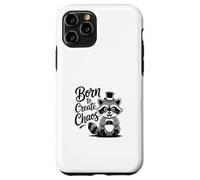 Funny Trash Panda Raccoon Meme Born to Create Chaos Carcasa para iPhone 11 Pro