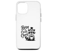 Funny Trash Panda Raccoon Meme Born to Create Chaos Carcasa para iPhone 12/12 Pro