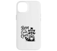 Funny Trash Panda Raccoon Meme Born to Create Chaos Carcasa para iPhone 14 Plus