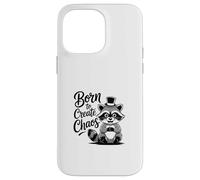 Funny Trash Panda Raccoon Meme Born to Create Chaos Carcasa para iPhone 14 Pro MAX