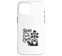 Funny Trash Panda Raccoon Meme Born to Create Chaos Carcasa para iPhone 16 Pro MAX