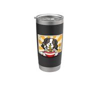 Funny Tri Kawaii Japanese Ramen Tricolor Cavalier Dog Lover Vaso térmico de acero inoxidable de doble pared