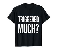 Funny Triggered Anti-Liberal Snowflake Pro Conservador Camiseta gráfica económica, Hombre, Negro, S