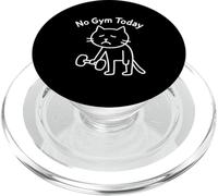 Funny Triste Cat Meme No Gym Today Minimalista Levantador de Pesas Gimnasio PopSockets PopGrip para MagSafe