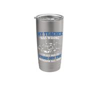 Funny Trucker Art Hombres Mujeres Semi Truck Driver Big Rig Vaso térmico de acero inoxidable de doble pared