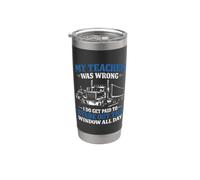 Funny Trucker Art Hombres Mujeres Semi Truck Driver Big Rig Vaso térmico de acero inoxidable de doble pared