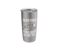 Funny Trucker Art Hombres Mujeres Semi Truck Driver Big Rig Vaso térmico de acero inoxidable de doble pared