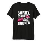 Funny Truckers Esposa Camionero Caliente Novia Camionero Conductor Camiseta Premium