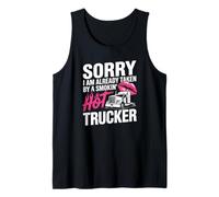Funny Truckers Esposa Camionero Caliente Novia Camionero Conductor Camiseta sin Mangas