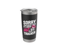 Funny Truckers Esposa Camionero Caliente Novia Camionero Conductor Vaso térmico de acero inoxidable de doble pared