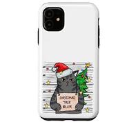 Funny True Crime Christmas Cat Dad Grumpy Serial Killer Cat Carcasa para iPhone 11