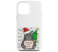 Funny True Crime Christmas Cat Dad Grumpy Serial Killer Cat Carcasa para iPhone 13 Pro MAX