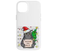 Funny True Crime Christmas Cat Dad Grumpy Serial Killer Cat Carcasa para iPhone 14 Plus