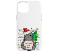 Funny True Crime Christmas Cat Dad Grumpy Serial Killer Cat Carcasa para iPhone 15 Plus