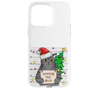 Funny True Crime Christmas Cat Dad Grumpy Serial Killer Cat Carcasa para iPhone 15 Pro MAX