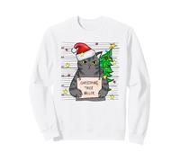 Funny True Crime Christmas Cat Dad Grumpy Serial Killer Cat Sudadera