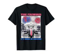 Funny TRUMP 4 de julio YUGE FIREWORKS AMAZING Freedom BBQ Camiseta