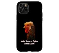 Funny Trump Meme Rooster Roosters Fight Farm Farmer Joke Carcasa para iPhone 11 Pro