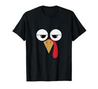 Funny Turkey Face Acción de Gracias Ojos Estado de ánimo Camiseta