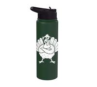 Funny Turkey Sunglasses Thanksgiving Gobble Bird Farm Lover Stainless Steel Insulated Water Bottle