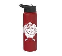 Funny Turkey Sunglasses Thanksgiving Gobble Bird Farm Lover Stainless Steel Insulated Water Bottle