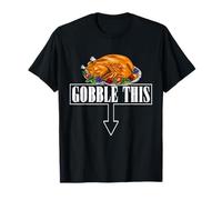 Funny Turkey Thanksgiving Gobble This Dad Humor Hombres Adultos Camiseta