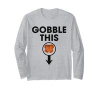 Funny Turkey Thanksgiving Gobble This Dad Humor Hombres Adultos Manga Larga