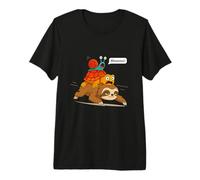 Funny Turtle and Snail Riding Sloth Meme Piggyback Animals Camiseta Premium