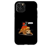 Funny Turtle and Snail Riding Sloth Meme Piggyback Animals Carcasa para iPhone 11 Pro