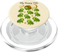Funny Turtle My Happy Pills Animal Lover Niños Niñas Niños PopSockets PopGrip para MagSafe