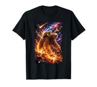 Funny Turtle Riding Sloth in Cosmic Galaxy Space UFO Camiseta