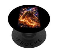 Funny Turtle Riding Sloth in Cosmic Galaxy Space UFO PopSockets PopGrip Adhesivo