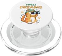 Funny Tweet Dreams Lindo Gato Observación de Aves Niño PopSockets PopGrip para MagSafe