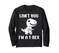 Funny tyrannosaurus dinosaur quote can't hug i'm a t-rex Manga Larga