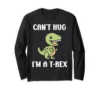Funny tyrannosaurus dinosaur quote can't hug i'm a t-rex Manga Larga