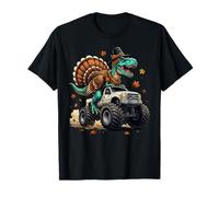 Funny Tyrant Rex Pilgrim Dinosaur Truck Thanksgiving Boy Kid Camiseta
