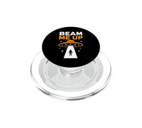 Funny UFO Alien Space Humor Sci Fi Graphic Beam Me Up PopSockets PopGrip para MagSafe