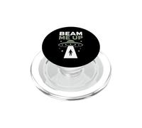 Funny UFO Alien Space Humor Sci Fi Graphic Beam Me Up PopSockets PopGrip para MagSafe