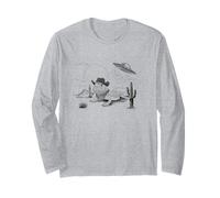 Funny UFO Bearded Dragon Western Alien Vintage 90s Wild West Manga Larga