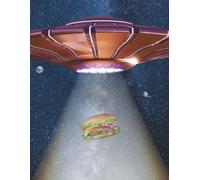 Funny UFO Burger Abduction Notebook - Wide Ruled 8.5” x 11” Journal, 100 Pages for Alien, Space, and Fast Food Lovers: Hilarious space-themed notebook ... fans, students, quirky stationery lovers.