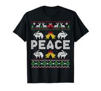 Funny Ugly Christmas Couples Matching Peace I Come In Peace Camiseta