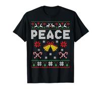 Funny Ugly Christmas Couples Matching Peace I Come In Peace Camiseta