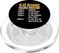 Funny UI UX Designer Hourly Rate PopSockets PopGrip para MagSafe