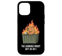 Funny Unbothered The Horrors Persist But So Do I Capybara Carcasa para iPhone 12/12 Pro