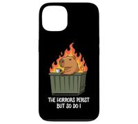 Funny Unbothered The Horrors Persist But So Do I Capybara Carcasa para iPhone 13