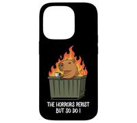 Funny Unbothered The Horrors Persist But So Do I Capybara Carcasa para iPhone 14 Pro